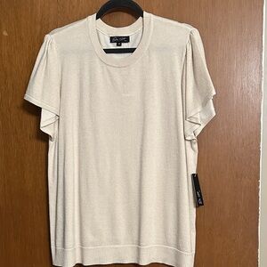 New With Tags Beautiful Cream Color Short Sleeve Sweater. Plus Size 2X.